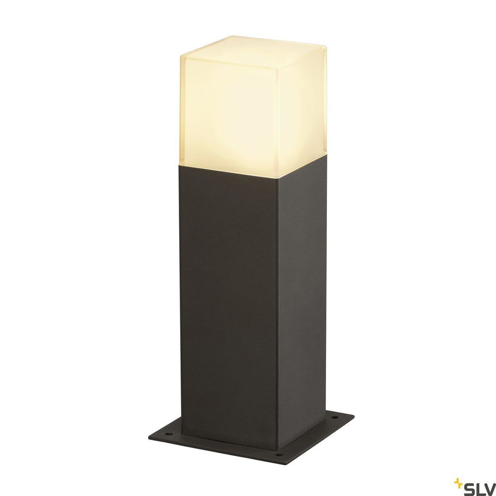 SLV GRAFIT SL 30 bollard light, anthracite/white, E27 Energy Saver, max. 11W, IP44 231215