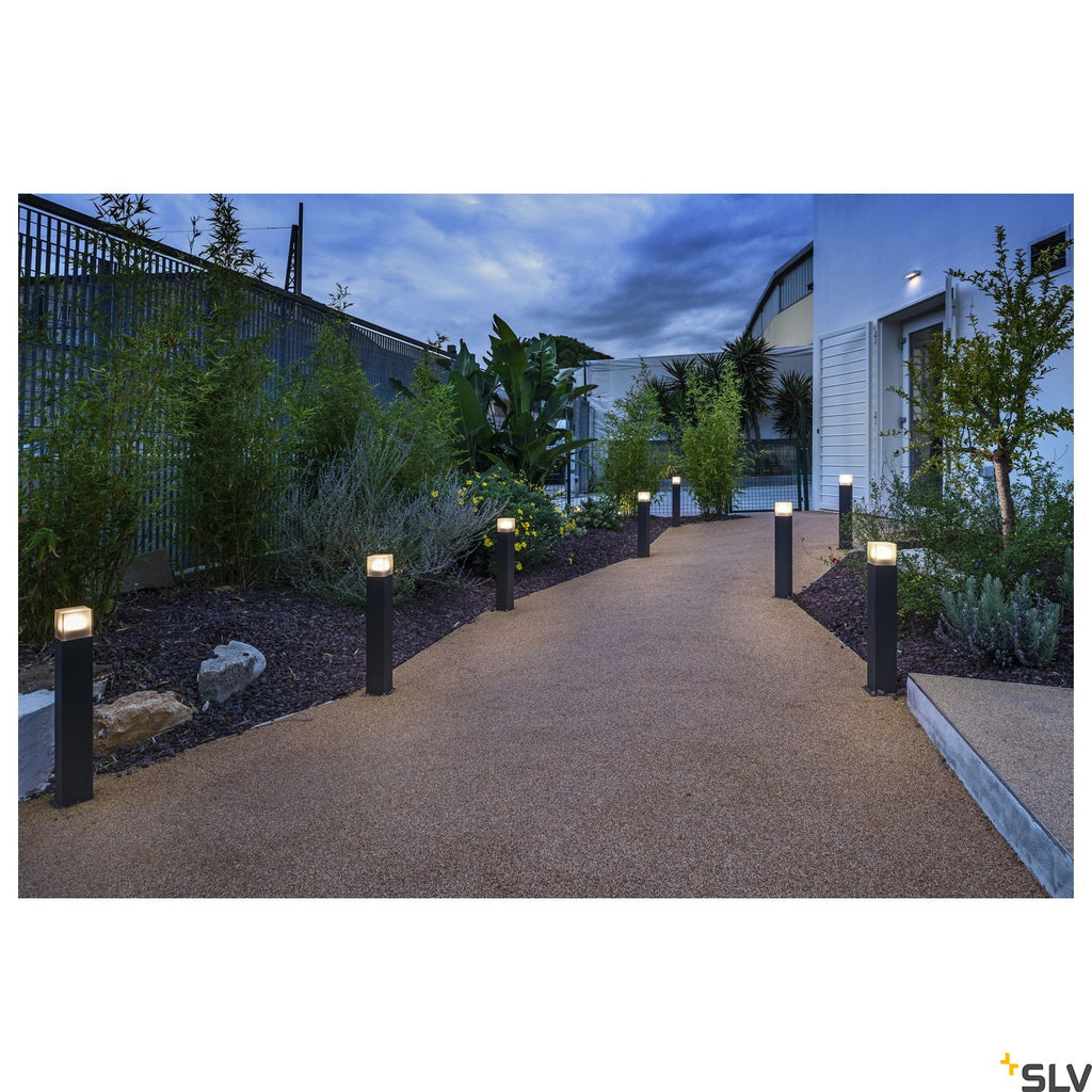 SLV GRAFIT SL 60 bollard light, anthracite/white, E27 Energy Saver, max. 11W, IP44 231225