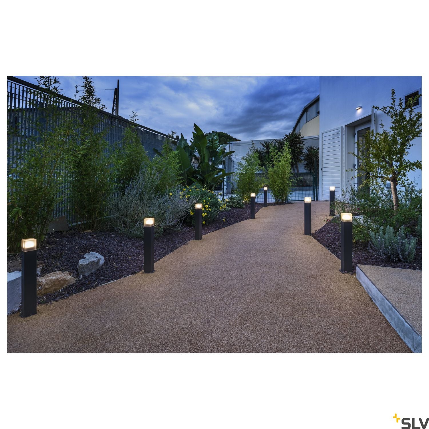 SLV GRAFIT SL 60 bollard light, anthracite/white, E27 Energy Saver, max. 11W, IP44 231225