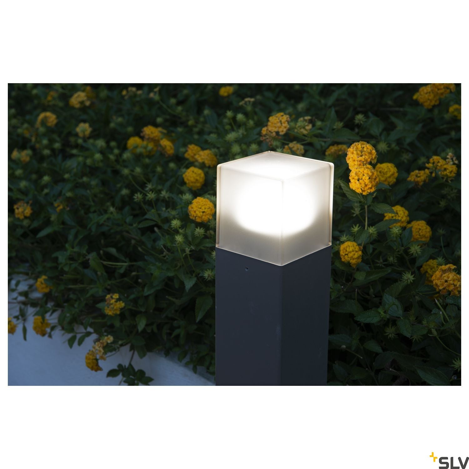 SLV GRAFIT SL 60 bollard light, anthracite/white, E27 Energy Saver, max. 11W, IP44 231225