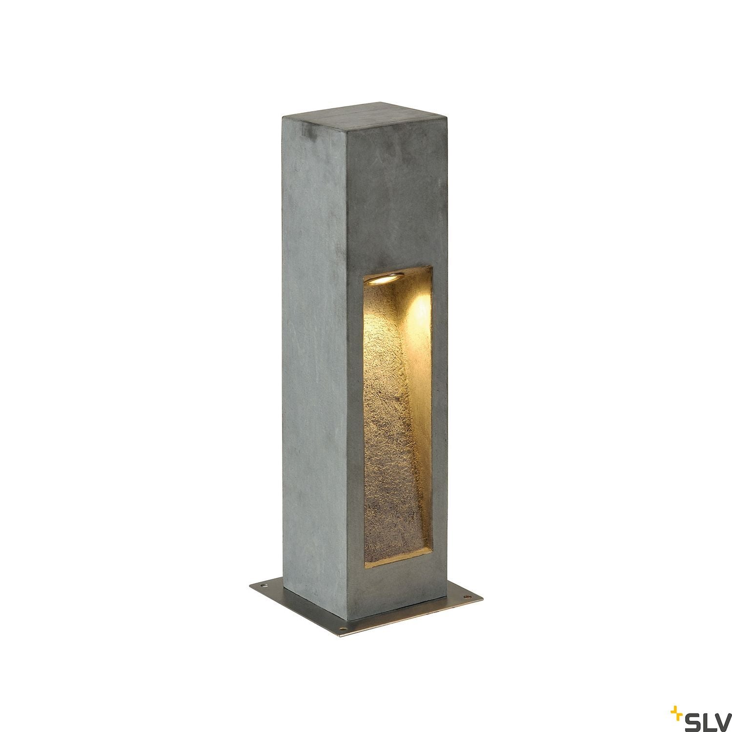SLV ARROCK STONE LED 50 bollard, 50 cm, stone-grey, 6W COB LED, IP44 231370