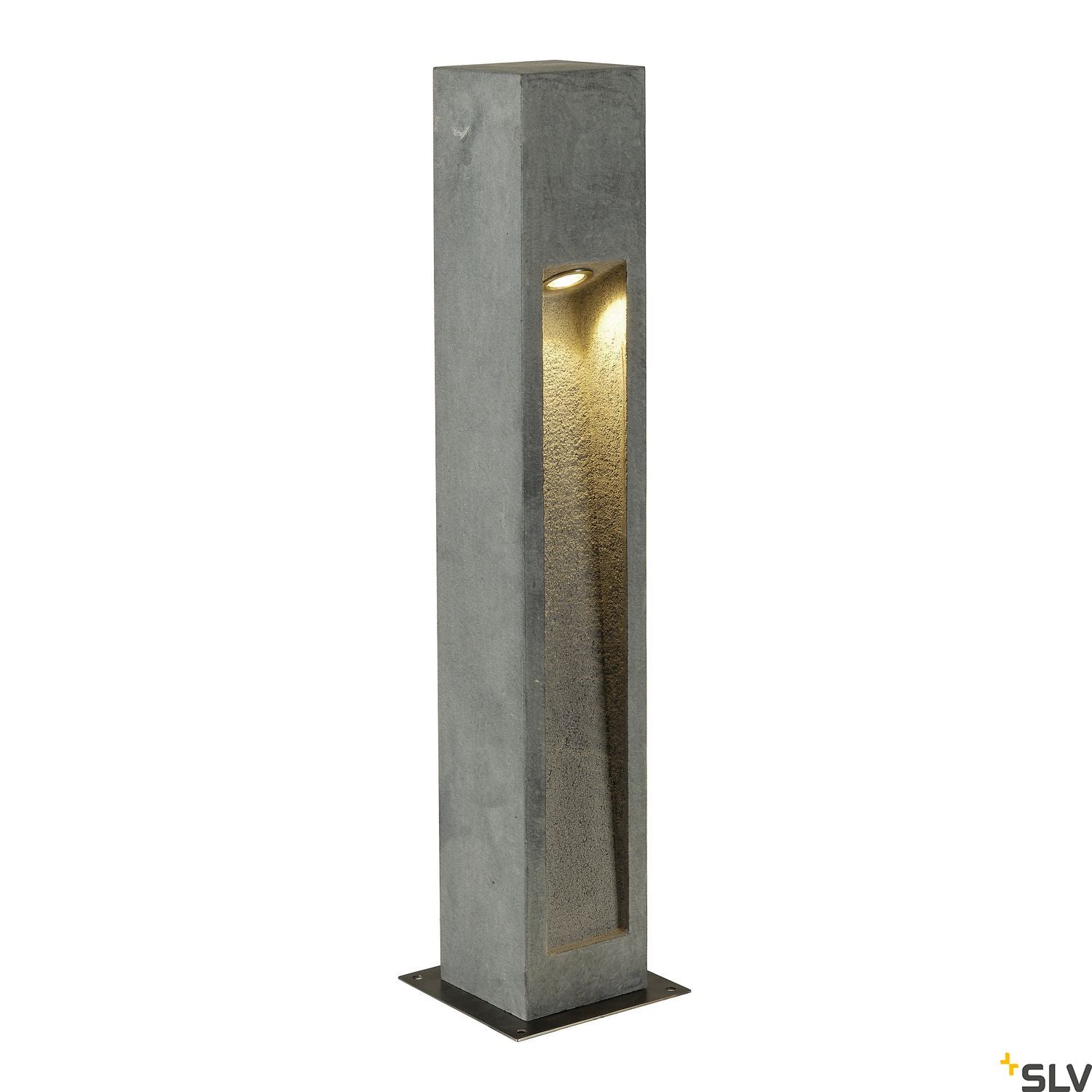 SLV ARROCK STONE LED 75 bollard, 75 cm, stone-grey, 6W COB LED, IP44 231371
