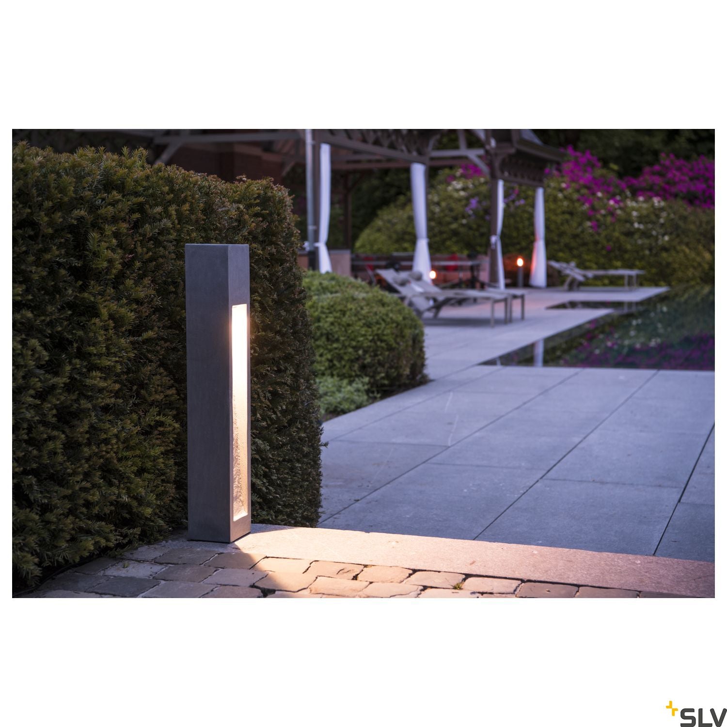 SLV ARROCK STONE LED 75 bollard, 75 cm, stone-grey, 6W COB LED, IP44 231371