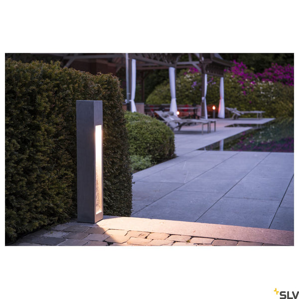 SLV ARROCK STONE LED 75 bollard, 75 cm, stone-grey, 6W COB LED, IP44 231371