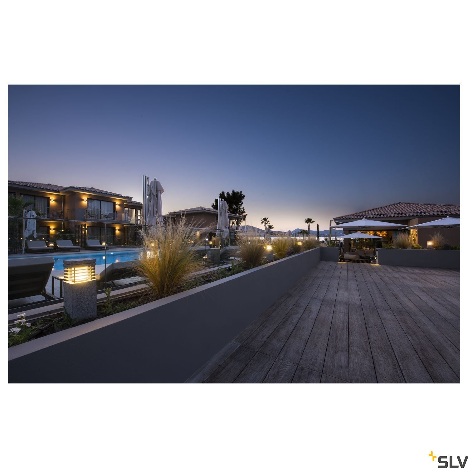 SLV ARROCK GRANITE 40 bollard light, granite, salt & pepper, E27, max. 15W, IP44 231410