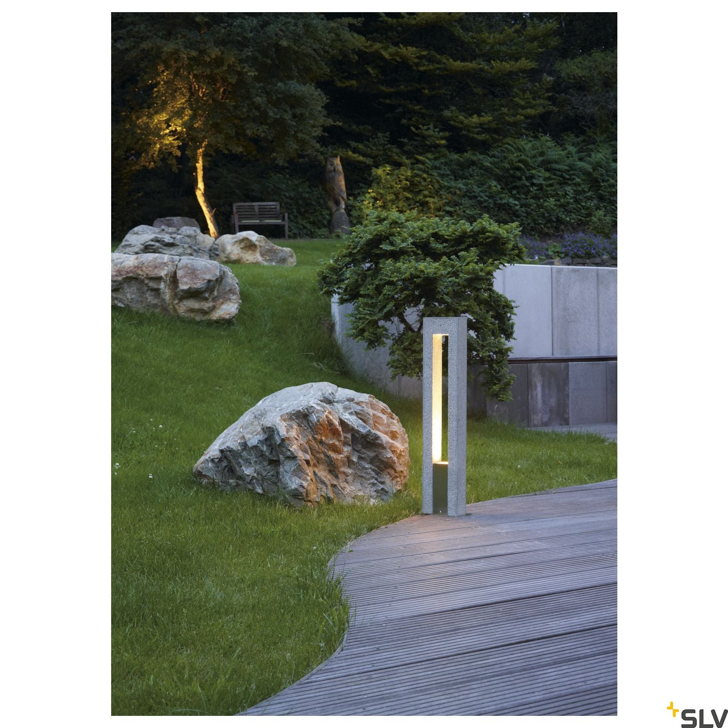 SLV ARROCK ARC GU10, granite, salt & pepper, GU10, max. 35W, IP44 231420
