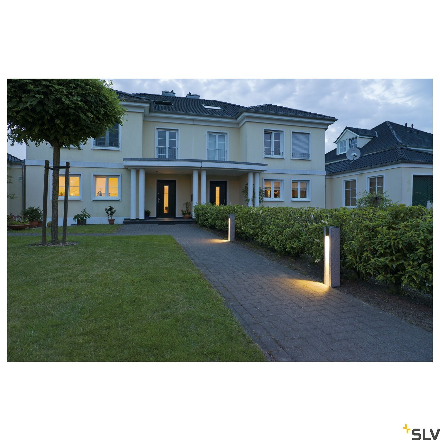 SLV ARROCK SLOT GU10, square, granite, salt & pepper, GU10 LED, max. 4W, IP44 231440