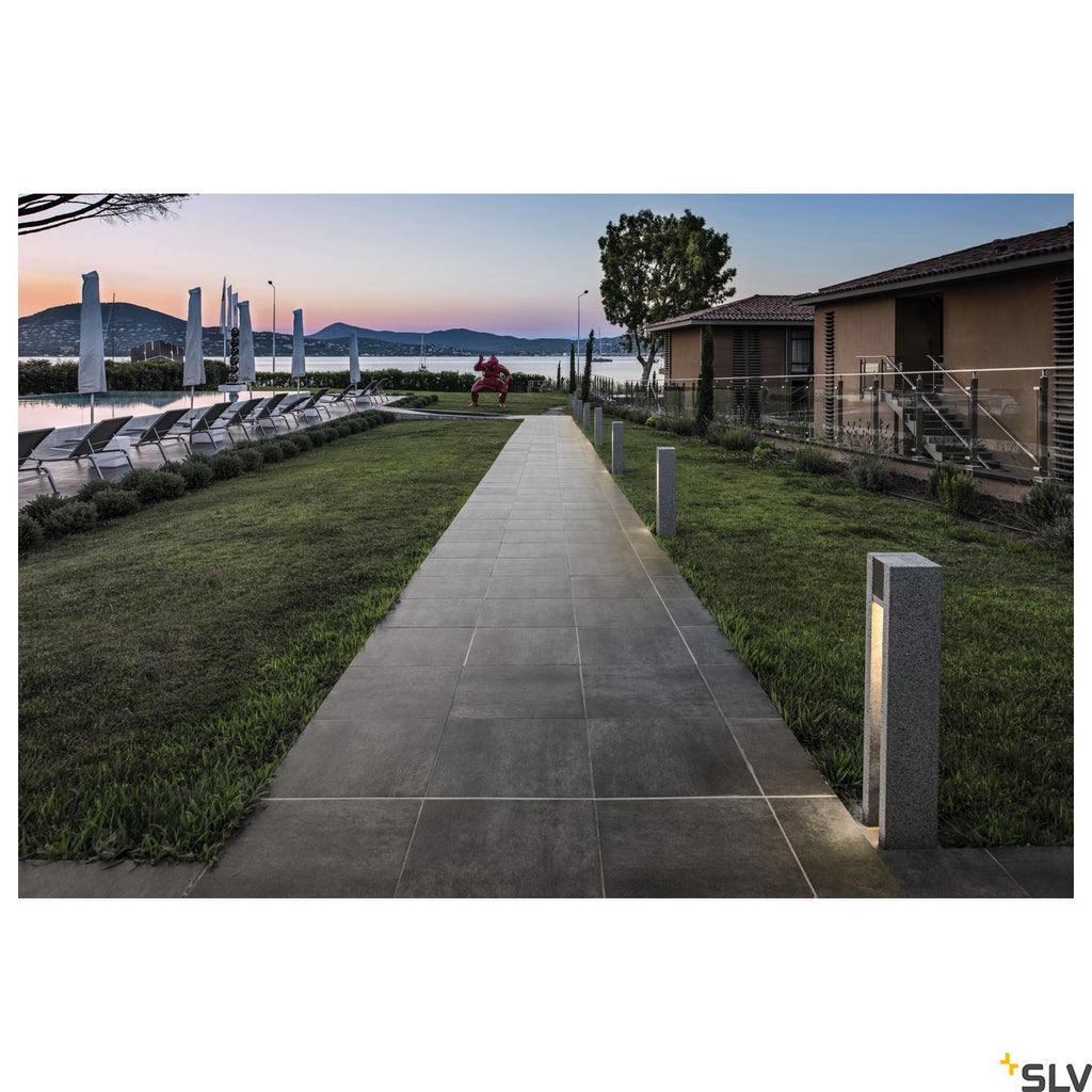 SLV ARROCK SLOT GU10, square, granite, salt & pepper, GU10 LED, max. 4W, IP44 231440