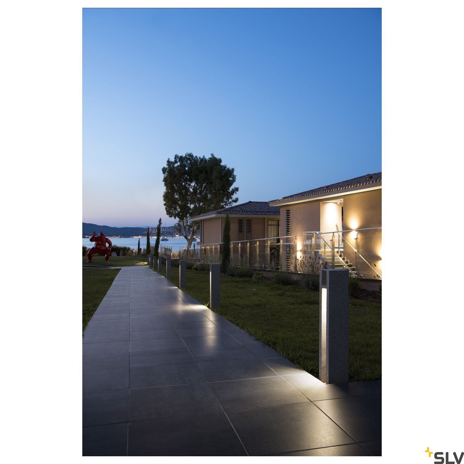 SLV ARROCK SLOT GU10, square, granite, salt & pepper, GU10 LED, max. 4W, IP44 231440
