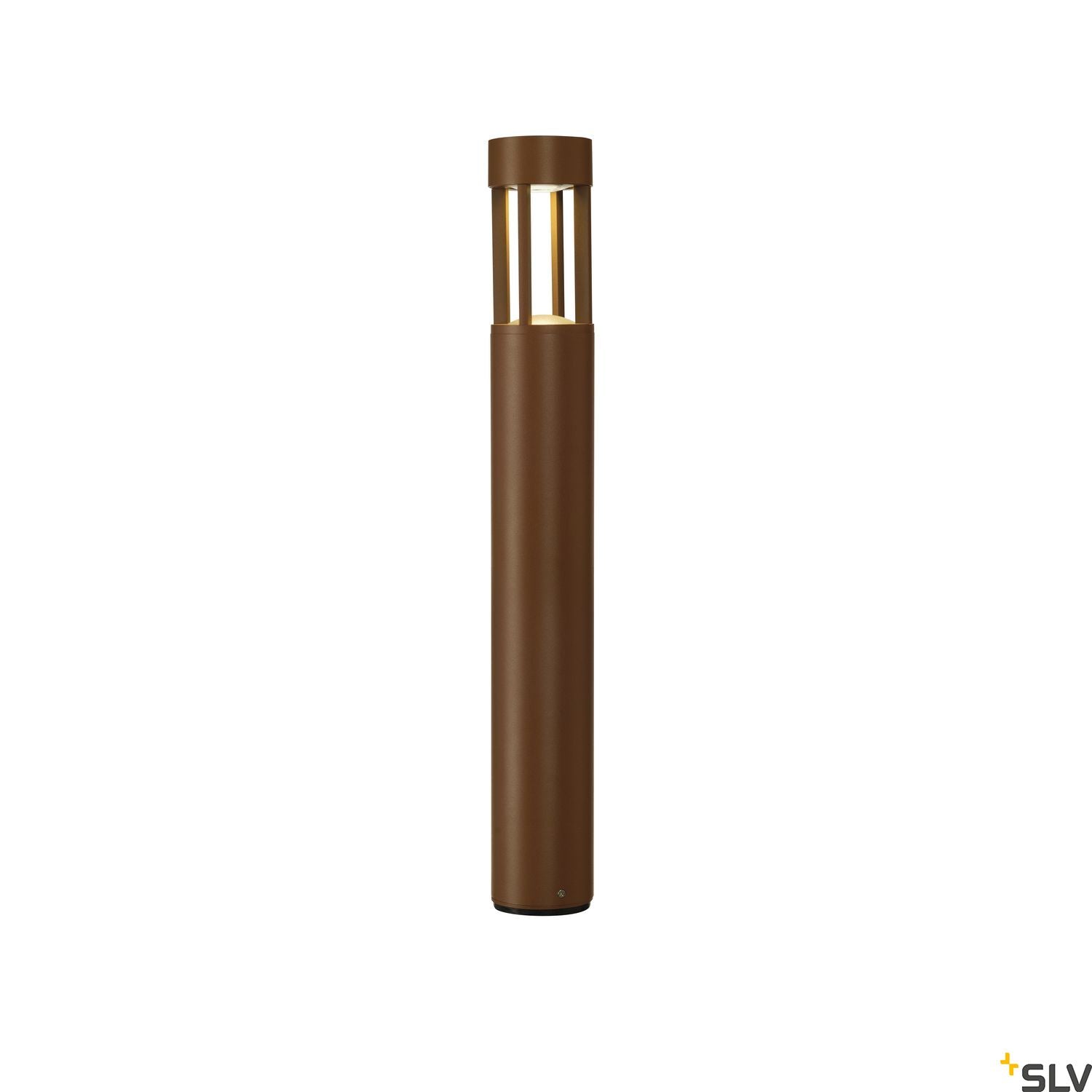 SLV SLOTS 65 bollard, rust, 6.3W COB LED, 3000K, IP44 231457