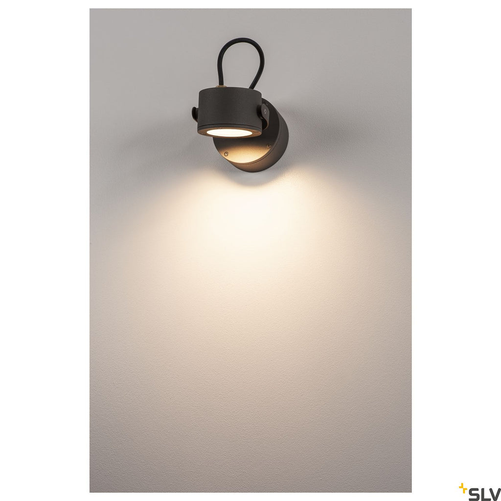 SLV SITRA 360 WL wall light, anthracite, GX53, max. 9W, IP44 231515