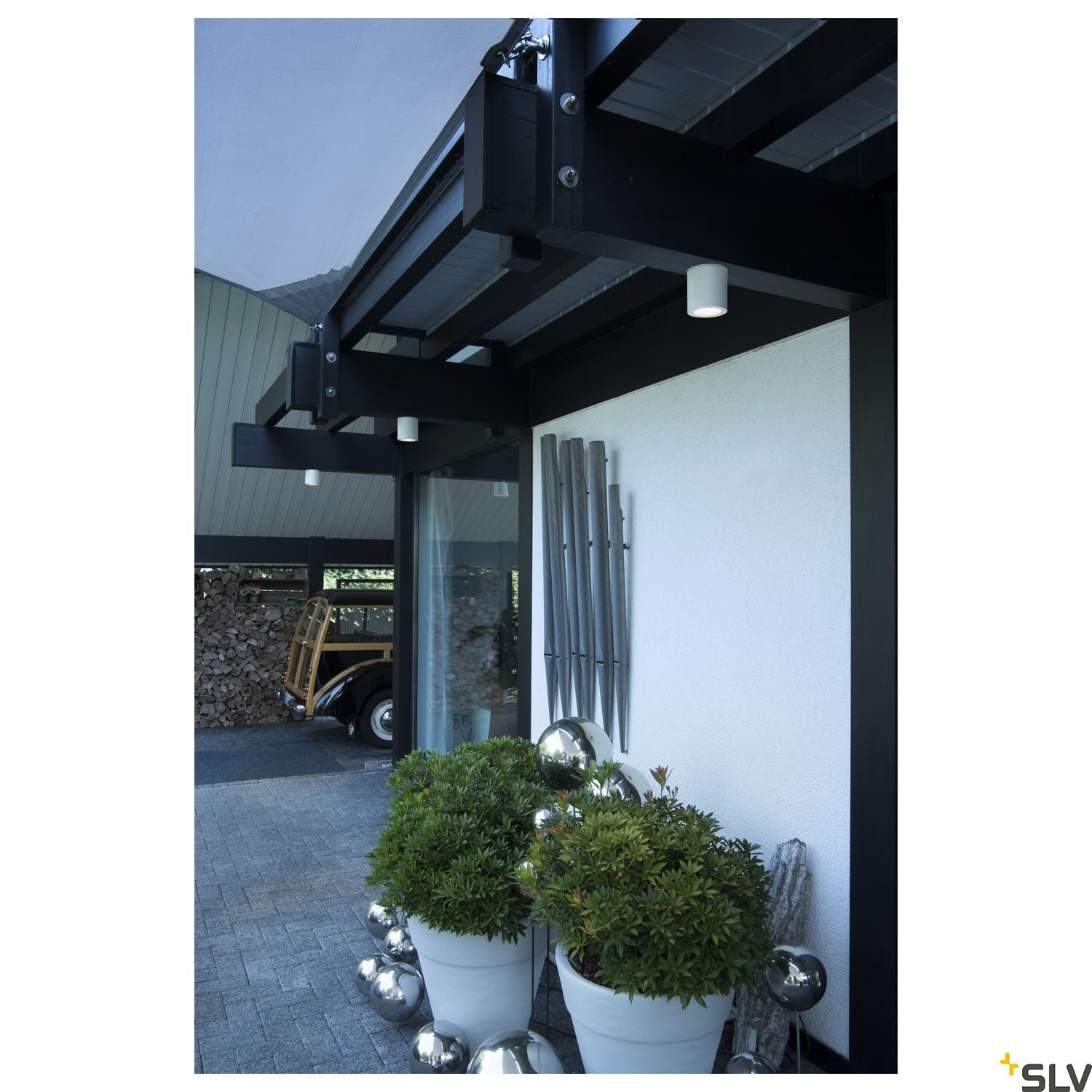 SLV SITRA CEILING LIGHT, round, white, GX53, max. 9W, IP44 231541