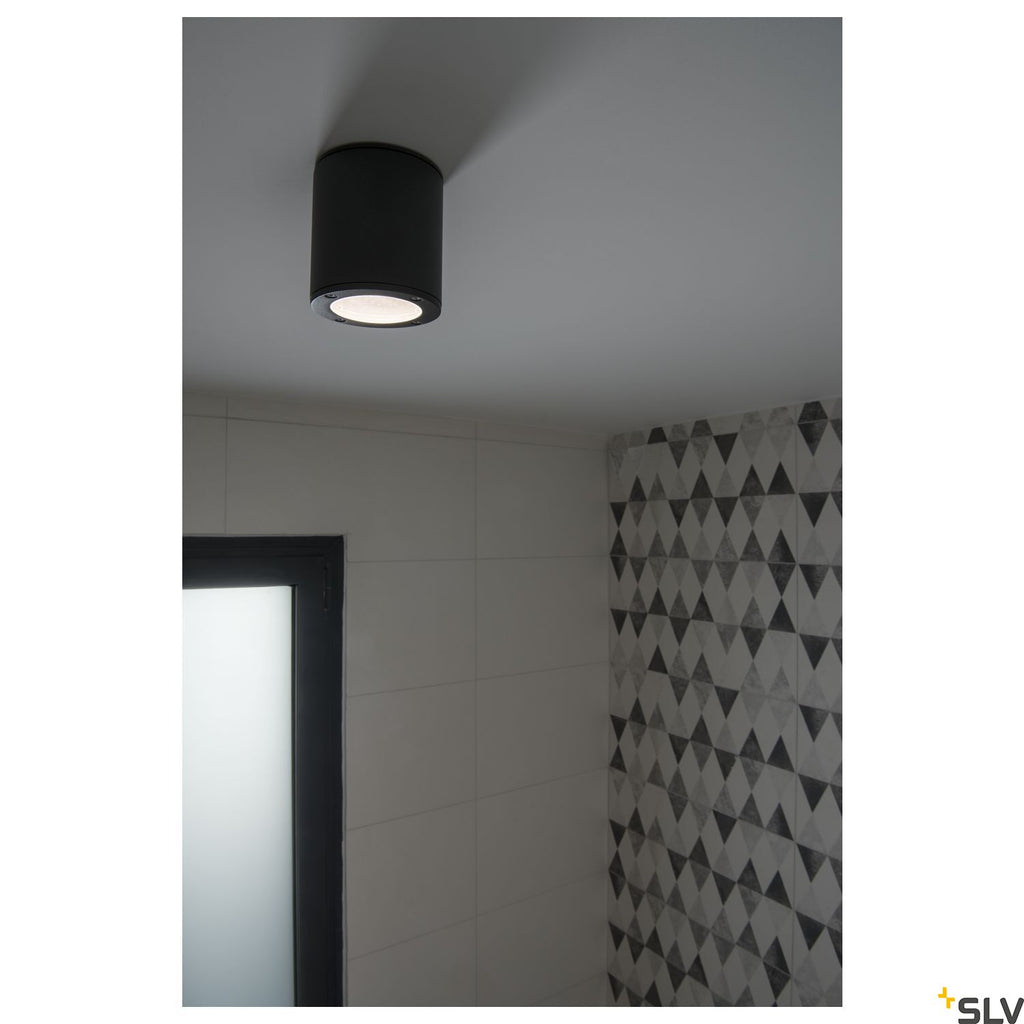 SLV SITRA CEILING LIGHT, round, anthracite, GX53, max. 9W, IP44 231545
