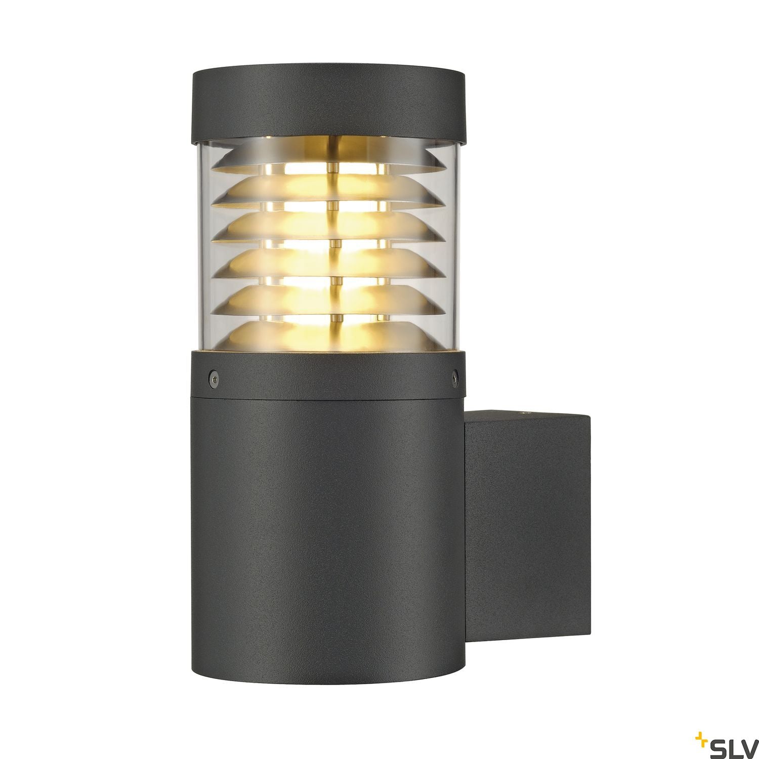 SLV F-POL wall light, round, anthracite, E27, max. 20W, IP54 231585