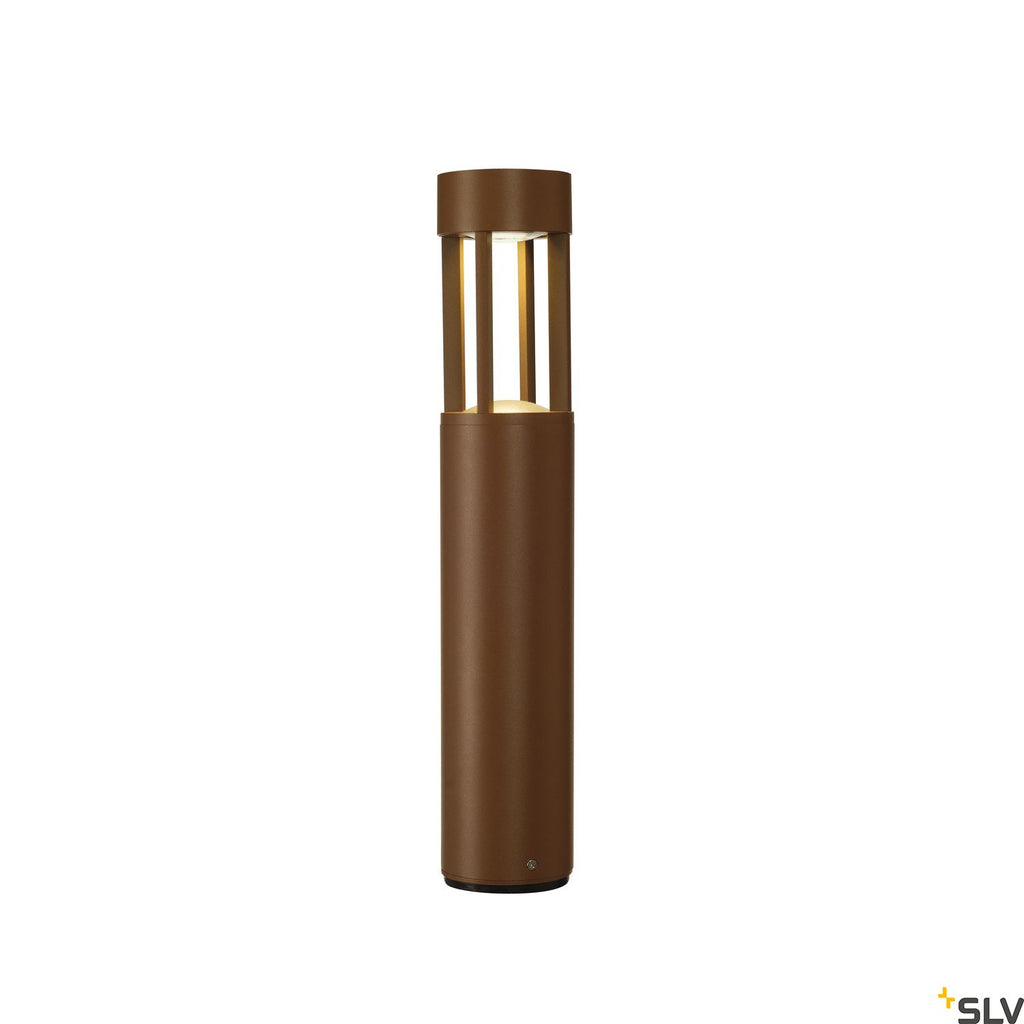 SLV SLOTS 45 bollard, rust, 6.3W COB LED, 3000K, IP44 231817