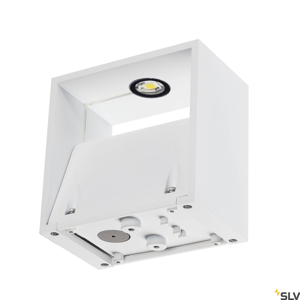 SLV LOGS WALL LIGHT, square, white , 6W LED, 3000K, IP44 232101