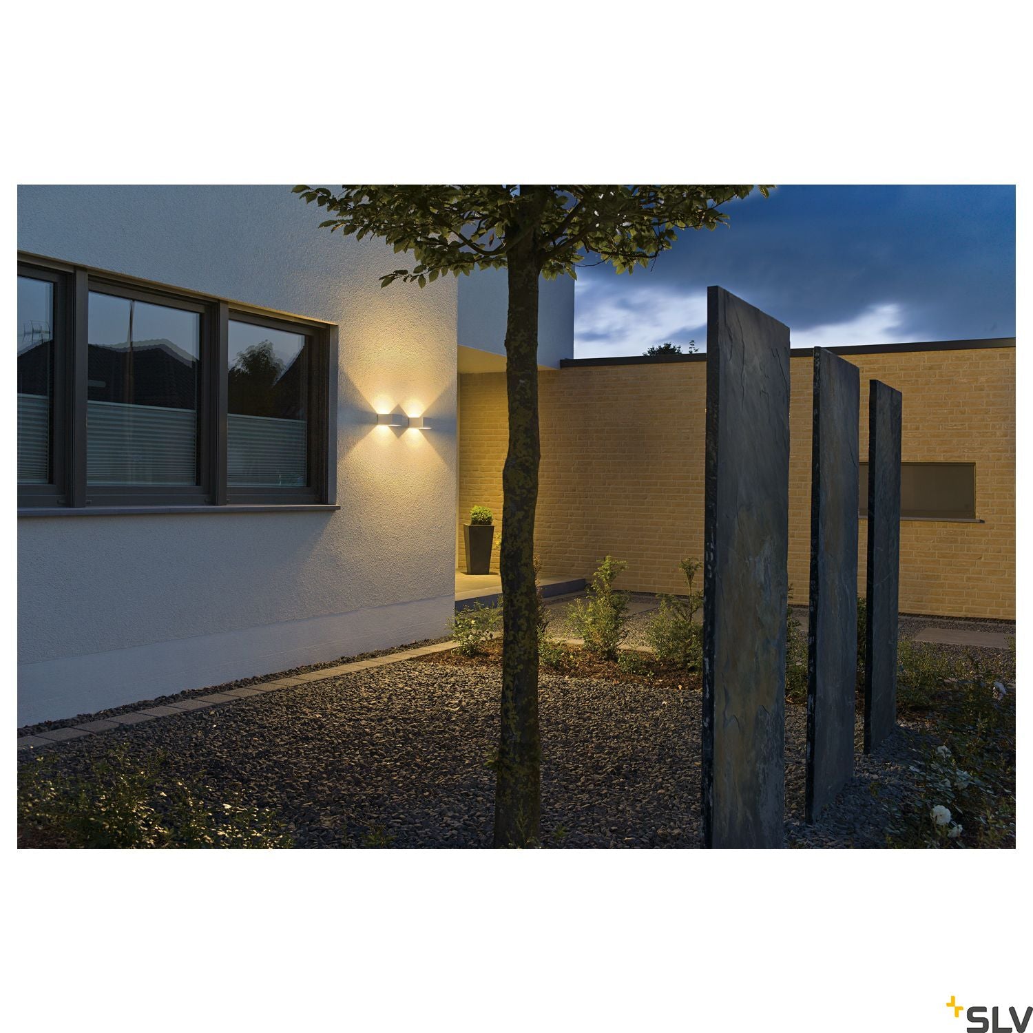 SLV LOGS WALL LIGHT, square, white , 6W LED, 3000K, IP44 232101