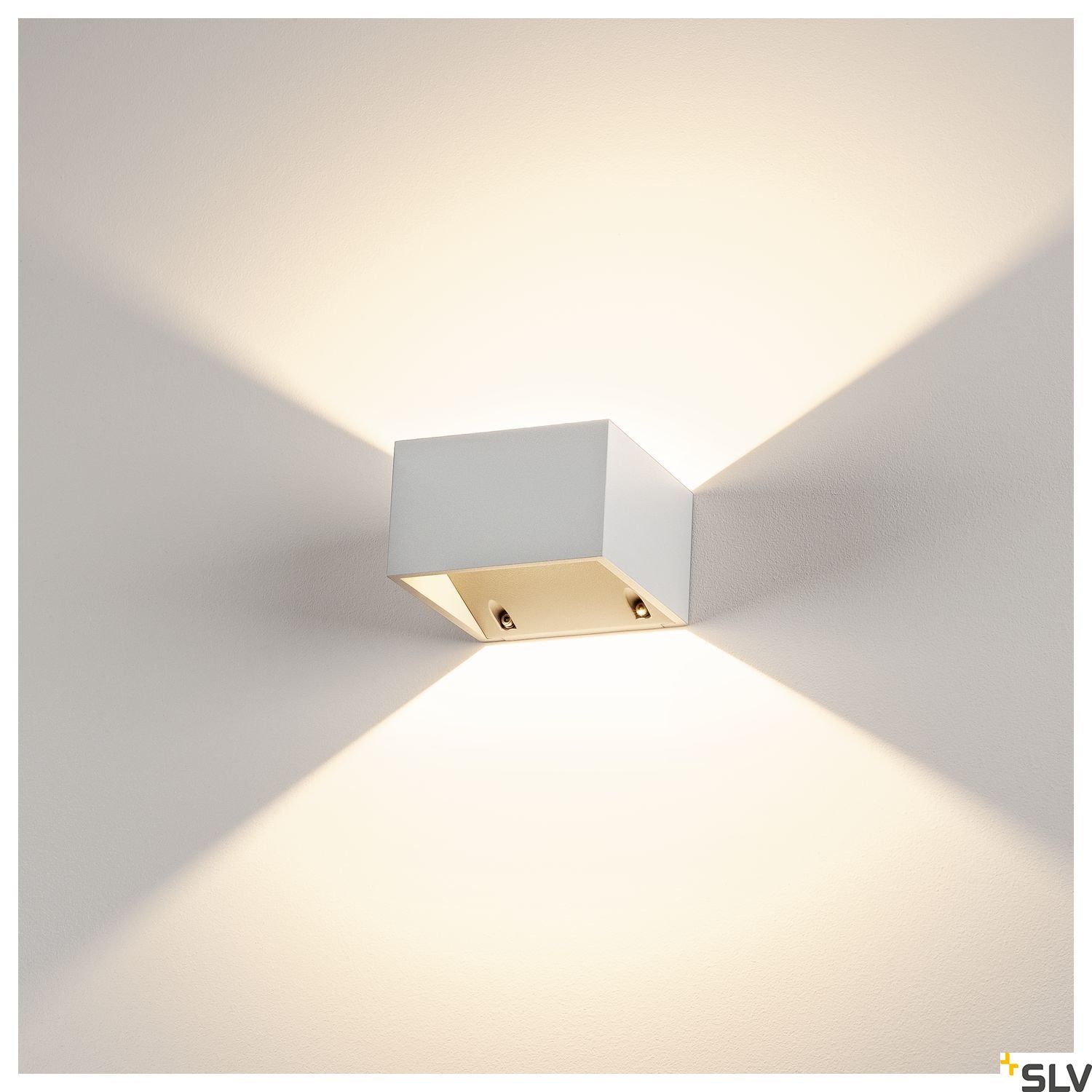 SLV LOGS WALL LIGHT, square, white , 6W LED, 3000K, IP44 232101