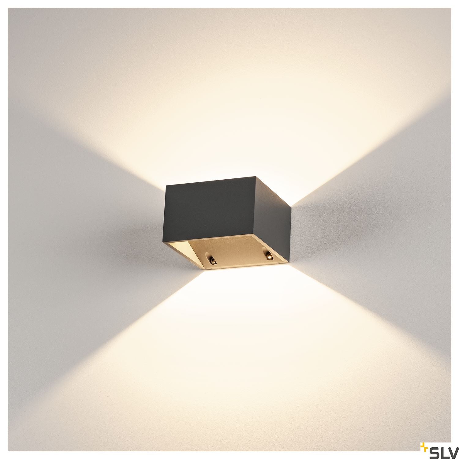 SLV LOGS WALL LIGHT, square, anthracite, 6W LED, 3000K, IP44 232105