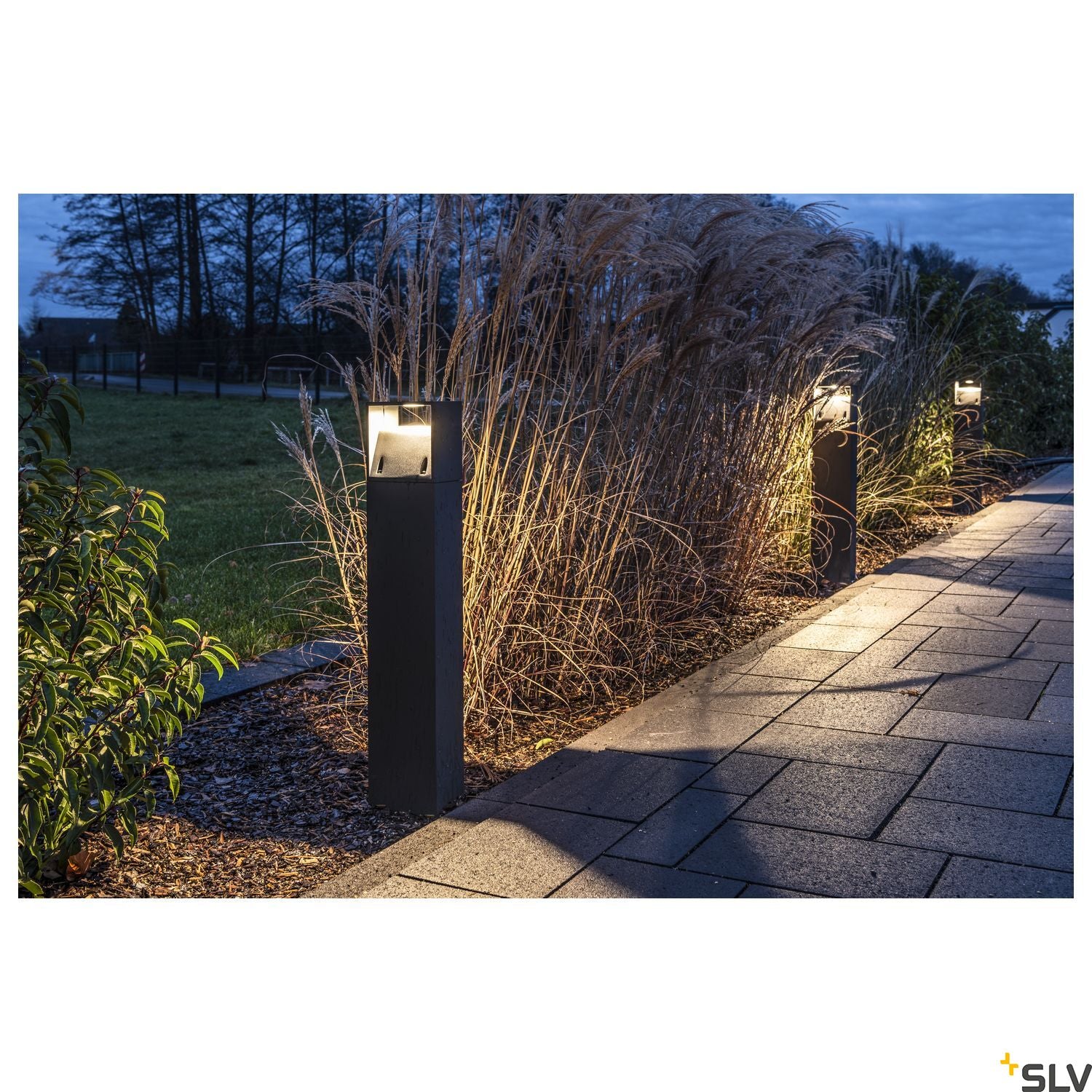 SLV LOGS 70 outdoor floor stand, square, anthracite, 6W LED, 3000K, IP44 232125