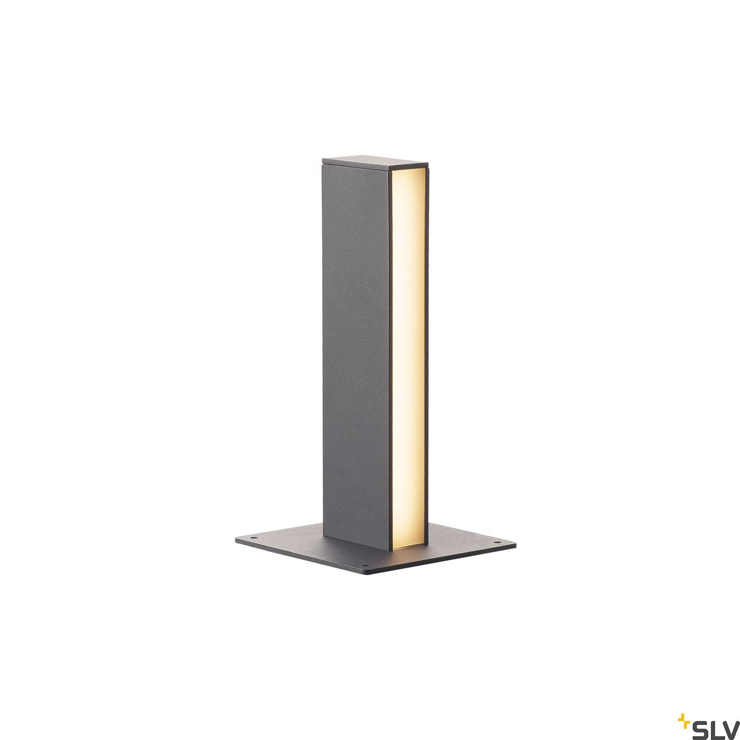 SLV H-POL, pathway and floor stand, single-headed, LED, 3000K, anthracite, L/W/H 16.5/16.5/36 cm 232155
