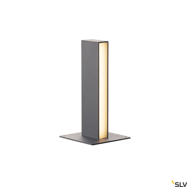 SLV H-POL, pathway and floor stand, single-headed, LED, 3000K, anthracite, L/W/H 16.5/16.5/36 cm 232155