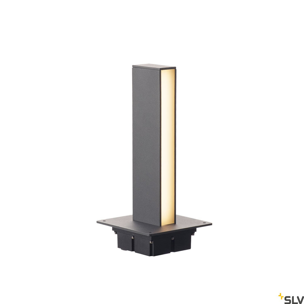 SLV H-POL, pathway and floor stand, single-headed, LED, 3000K, anthracite, L/W/H 16.5/16.5/36 cm 232155