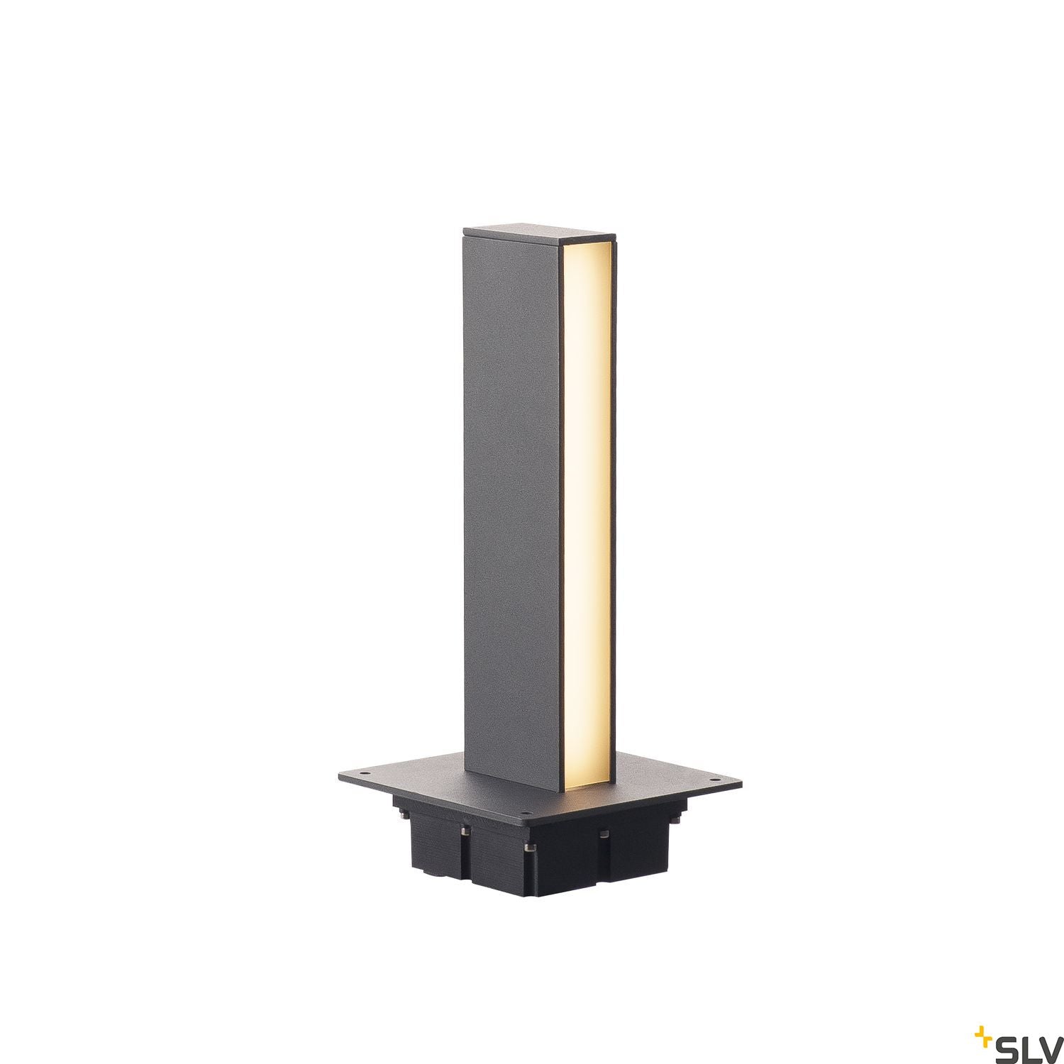 SLV H-POL, pathway and floor stand, single-headed, LED, 3000K, anthracite, L/W/H 16.5/16.5/36 cm 232155