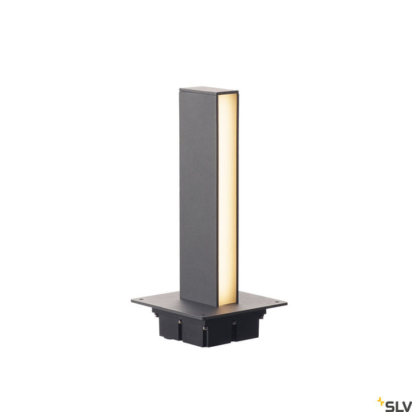 SLV H-POL, pathway and floor stand, single-headed, LED, 3000K, anthracite, L/W/H 16.5/16.5/36 cm 232155