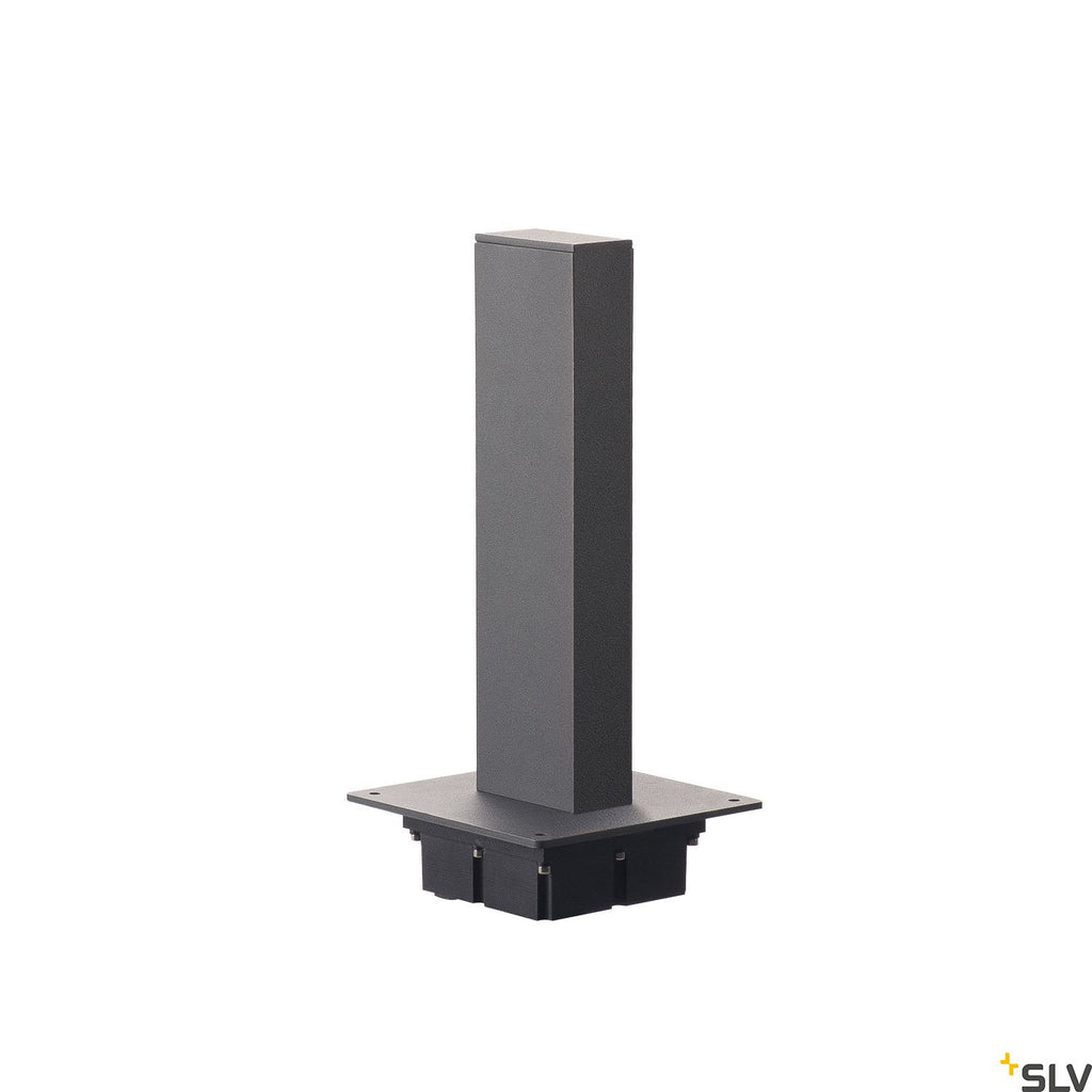 SLV H-POL, pathway and floor stand, single-headed, LED, 3000K, anthracite, L/W/H 16.5/16.5/36 cm 232155
