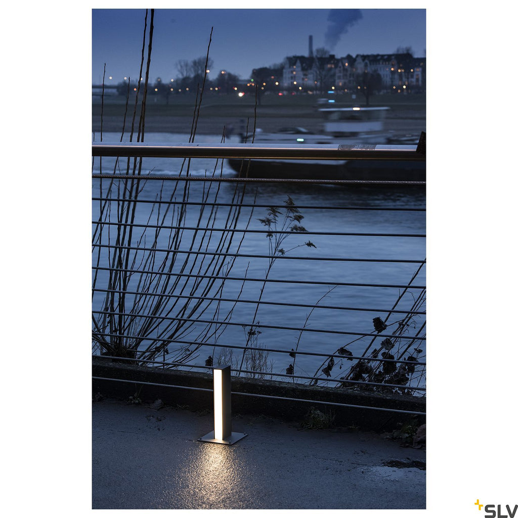 SLV H-POL, pathway and floor stand, single-headed, LED, 3000K, anthracite, L/W/H 16.5/16.5/36 cm 232155