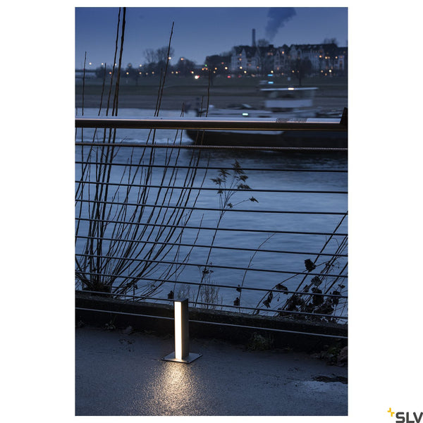 SLV H-POL, pathway and floor stand, single-headed, LED, 3000K, anthracite, L/W/H 16.5/16.5/36 cm 232155