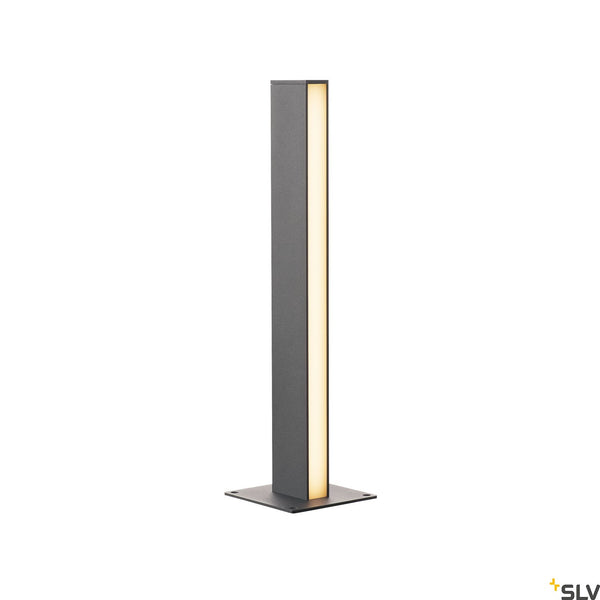 SLV H-POL, pathway and floor stand, single-headed, LED, 3000K, anthracite, L/W/H 16.5/16.5/66 cm 232165