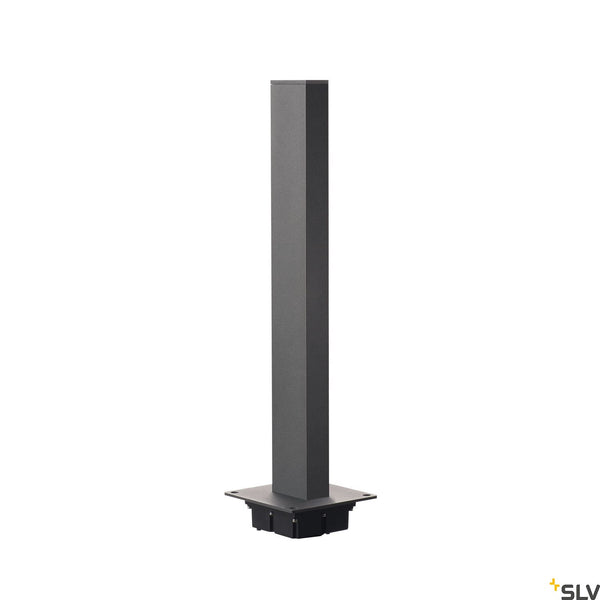 SLV H-POL, pathway and floor stand, single-headed, LED, 3000K, anthracite, L/W/H 16.5/16.5/66 cm 232165
