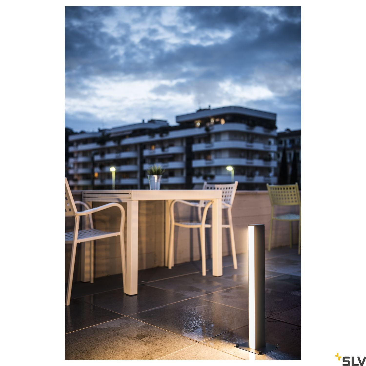 SLV H-POL, pathway and floor stand, single-headed, LED, 3000K, anthracite, L/W/H 16.5/16.5/66 cm 232165