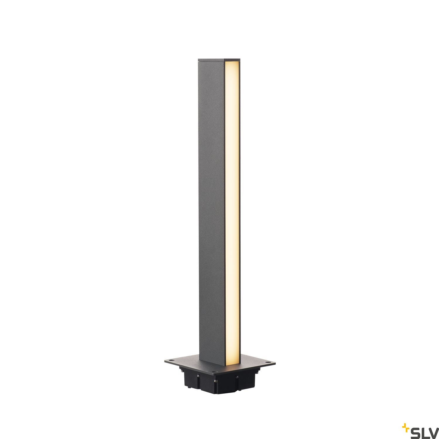 SLV H-POL, pathway and floor stand, double-headed, LED, 3000K, anthracite, L/W/H 16.5/16.5/66 cm 232185