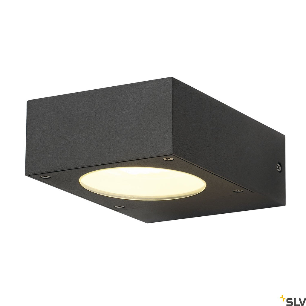 SLV QUADRASYL WL 15 wall light, square, anthracite, GX53, max. 11W, IP44 232285