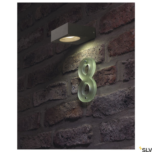 SLV QUADRASYL WL 15 wall light, square, anthracite, GX53, max. 11W, IP44 232285
