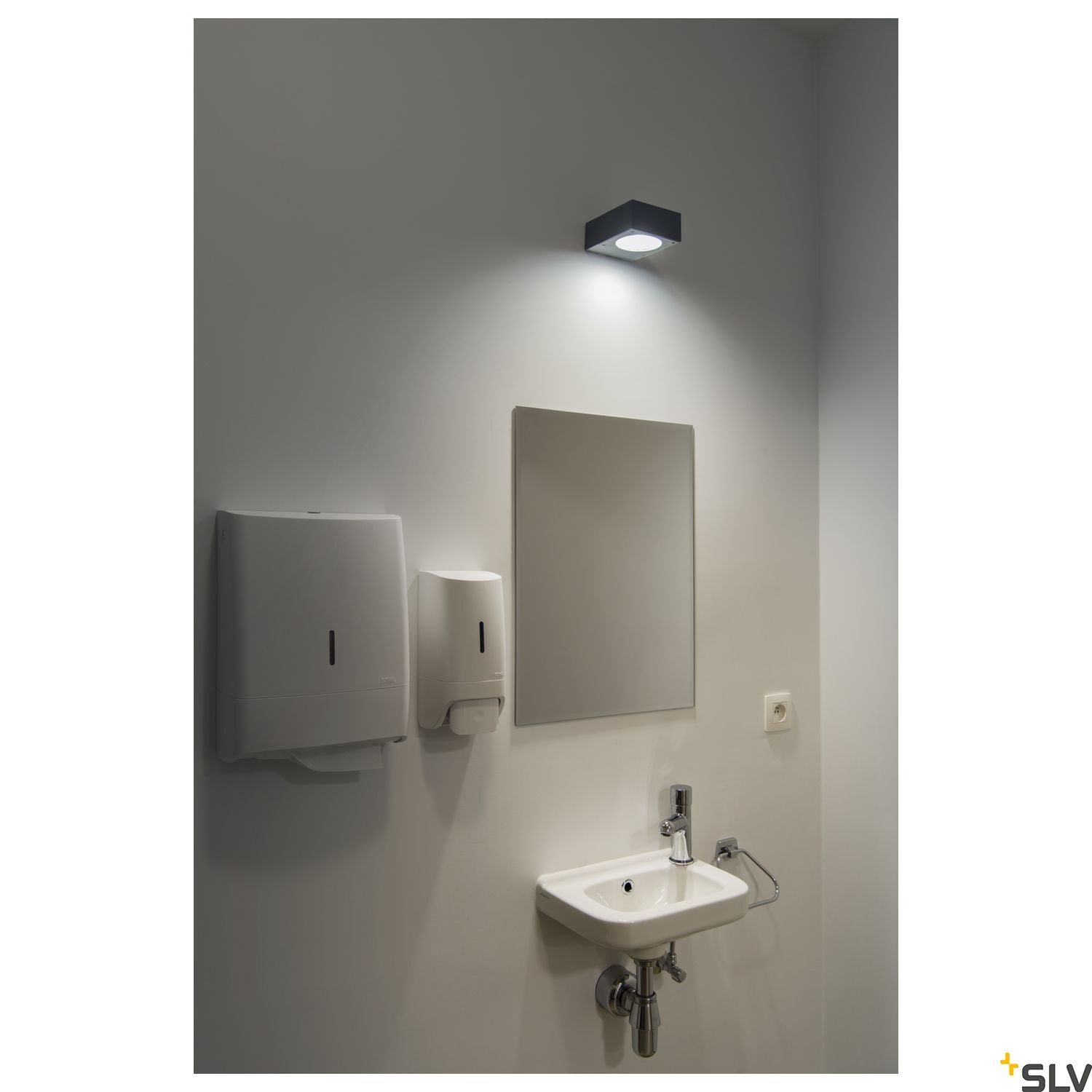 SLV QUADRASYL WL 15 wall light, square, anthracite, GX53, max. 11W, IP44 232285