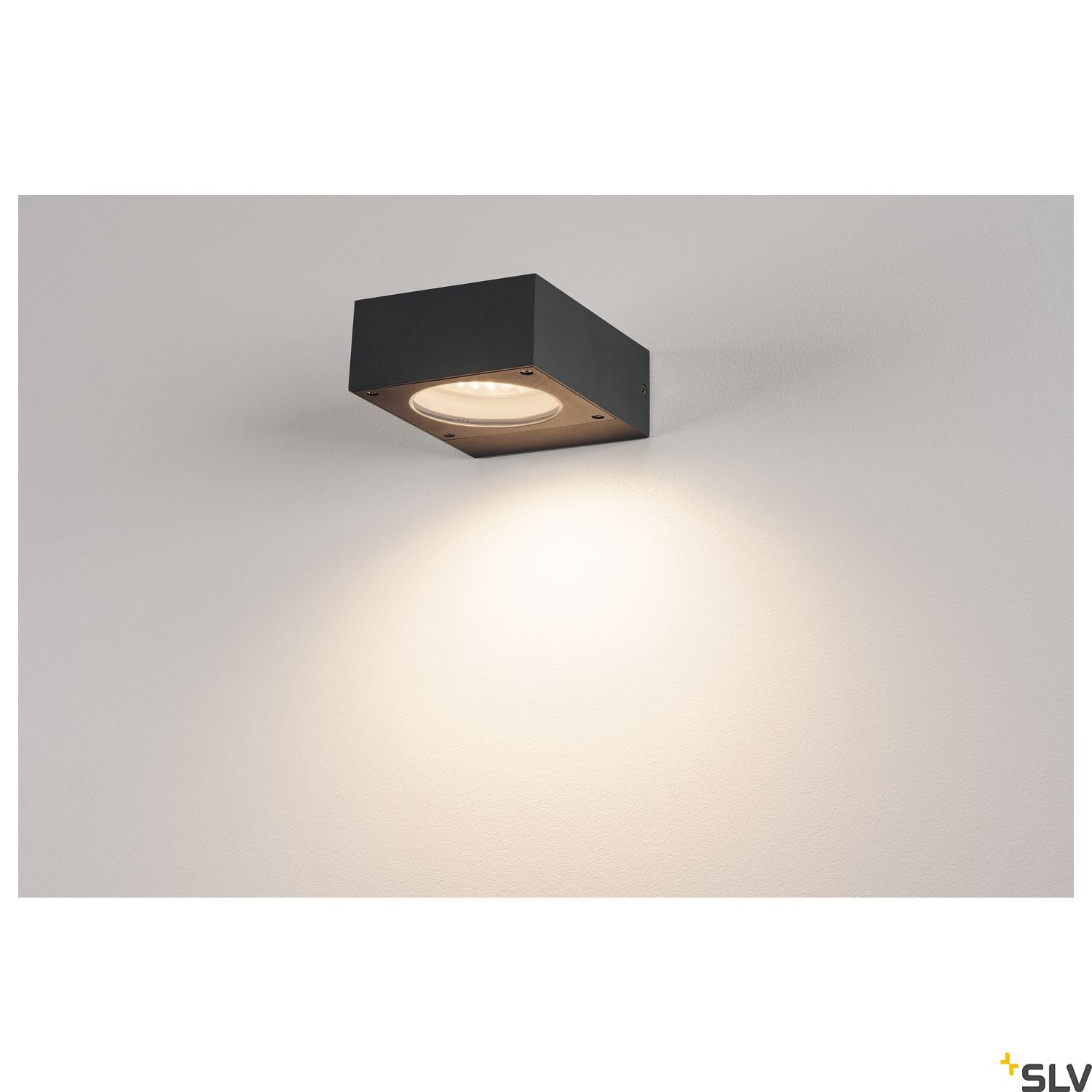 SLV QUADRASYL WL 15 wall light, square, anthracite, GX53, max. 11W, IP44 232285