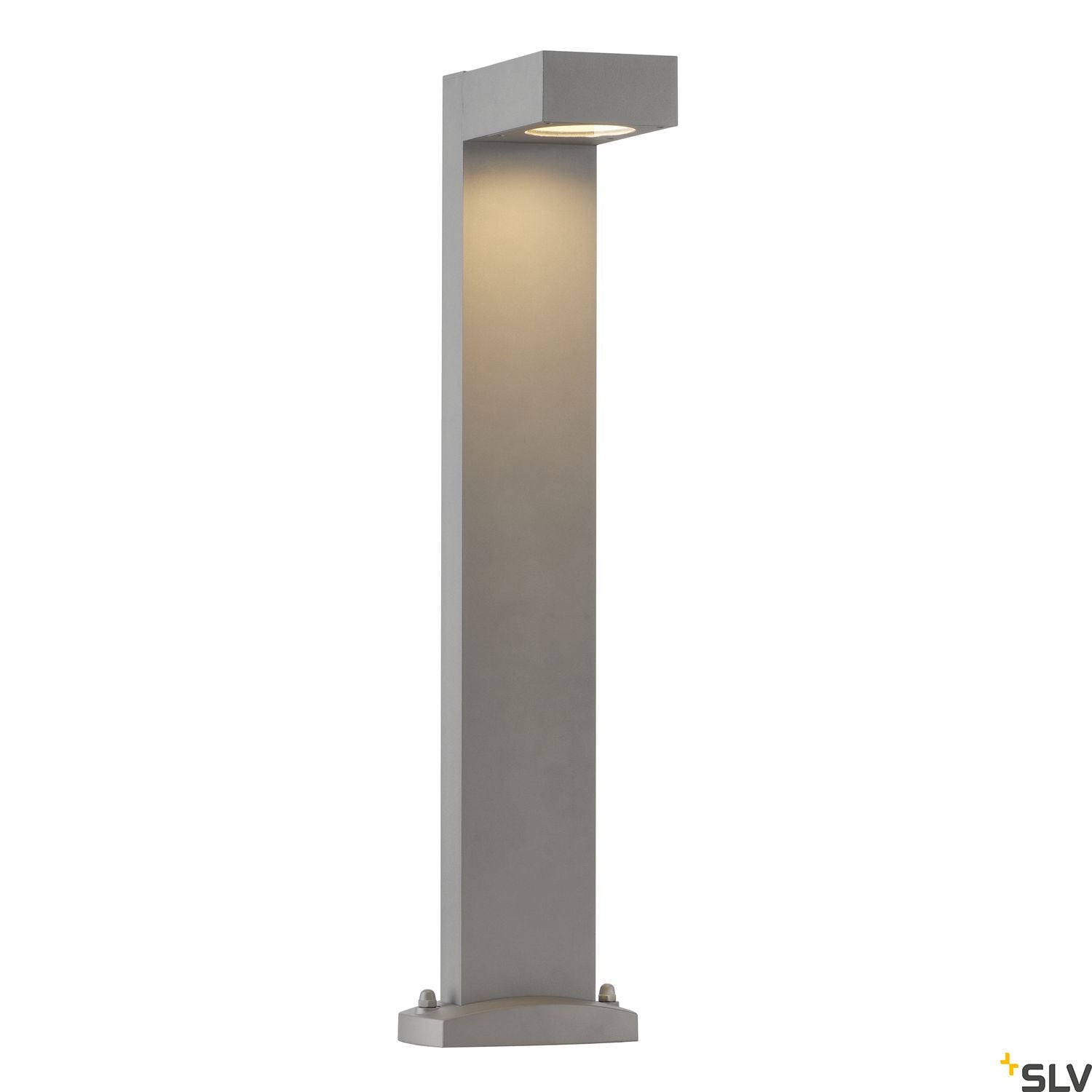 SLV QUADRASYL SL 75 path light, square, silver-grey, GX53, max. 11W, IP44 232294