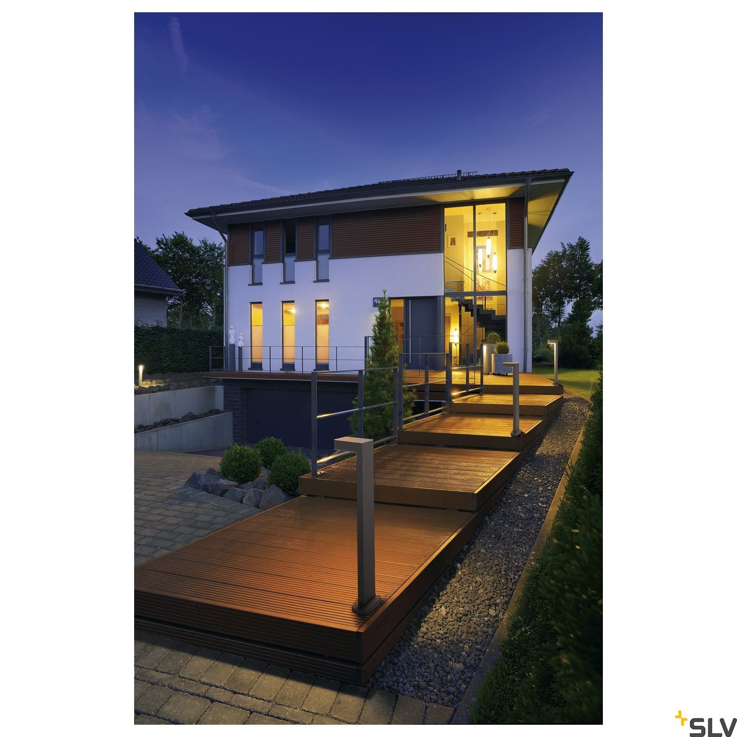 SLV QUADRASYL SL 75 path light, square, silver-grey, GX53, max. 11W, IP44 232294