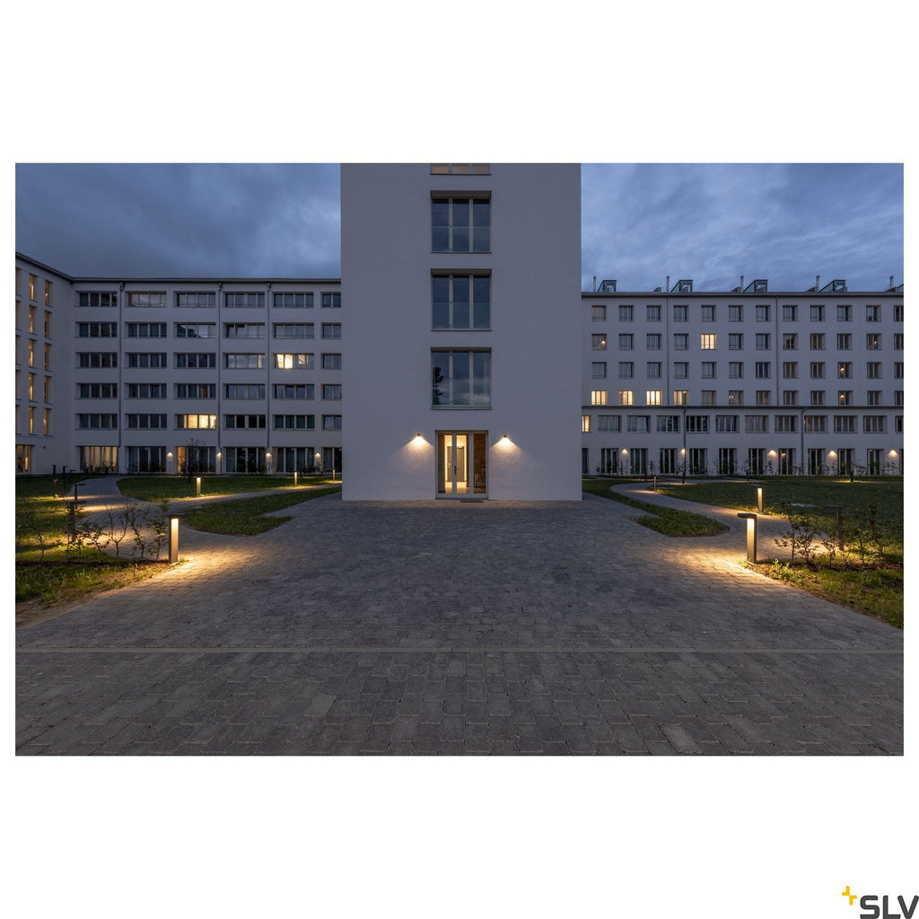SLV QUADRASYL SL 75 path light, square, anthracite, GX53, max. 11W, IP44 232295