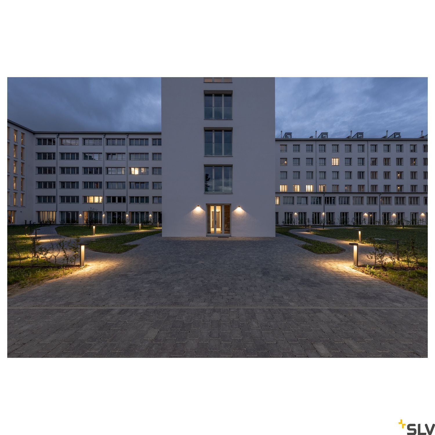 SLV QUADRASYL SL 75 path light, square, anthracite, GX53, max. 11W, IP44 232295