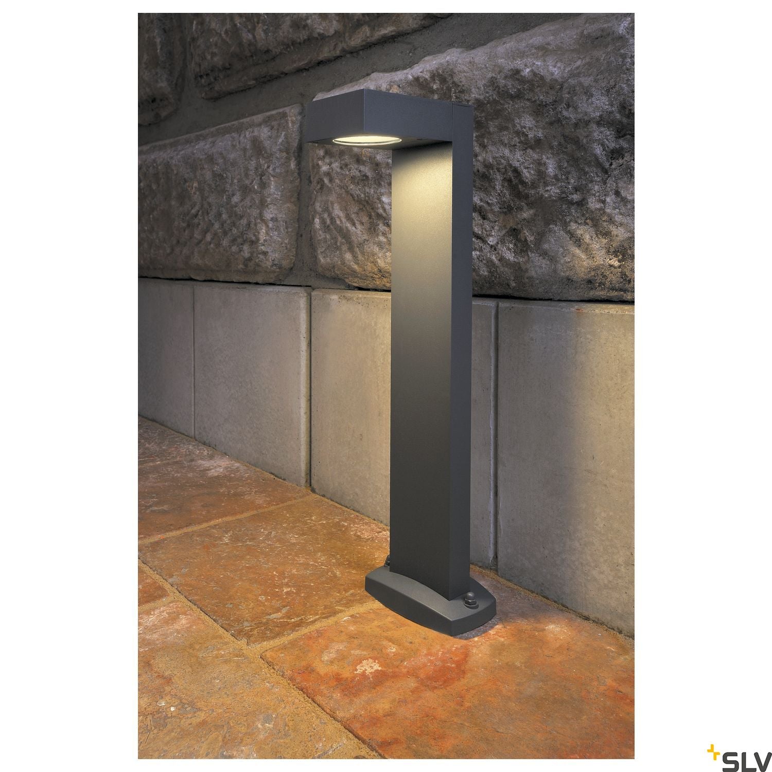 SLV QUADRASYL SL 75 path light, square, anthracite, GX53, max. 11W, IP44 232295