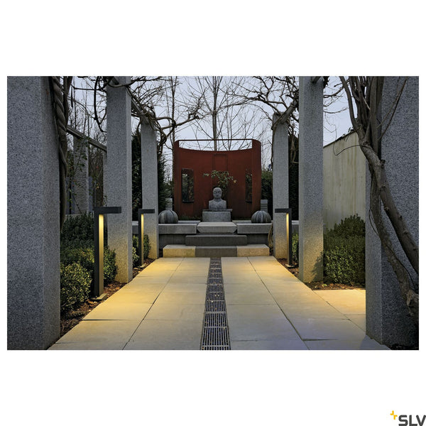SLV QUADRASYL SL 75 path light, square, anthracite, GX53, max. 11W, IP44 232295
