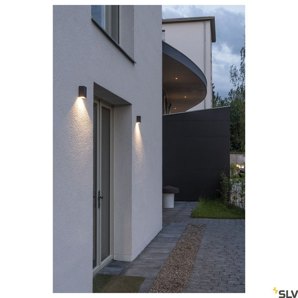SLV QUAD 1 XL wall light, square, anthracite, 3.2W COB LED, 3000K, IP44 232435