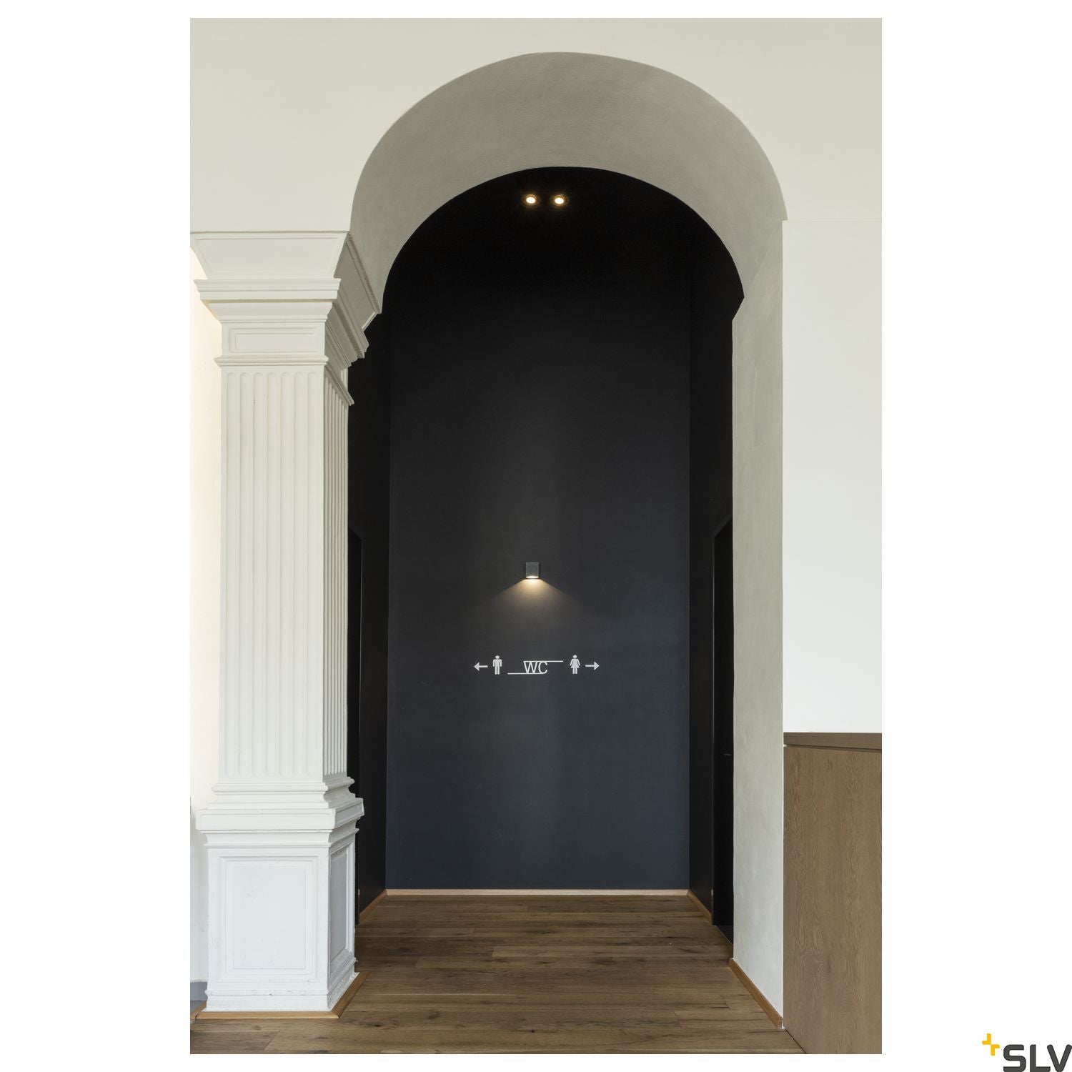 SLV QUAD 1 XL wall light, square, anthracite, 3.2W COB LED, 3000K, IP44 232435