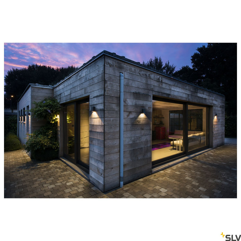 SLV QUAD 1 XL wall light, square, anthracite, 3.2W COB LED, 3000K, IP44 232435