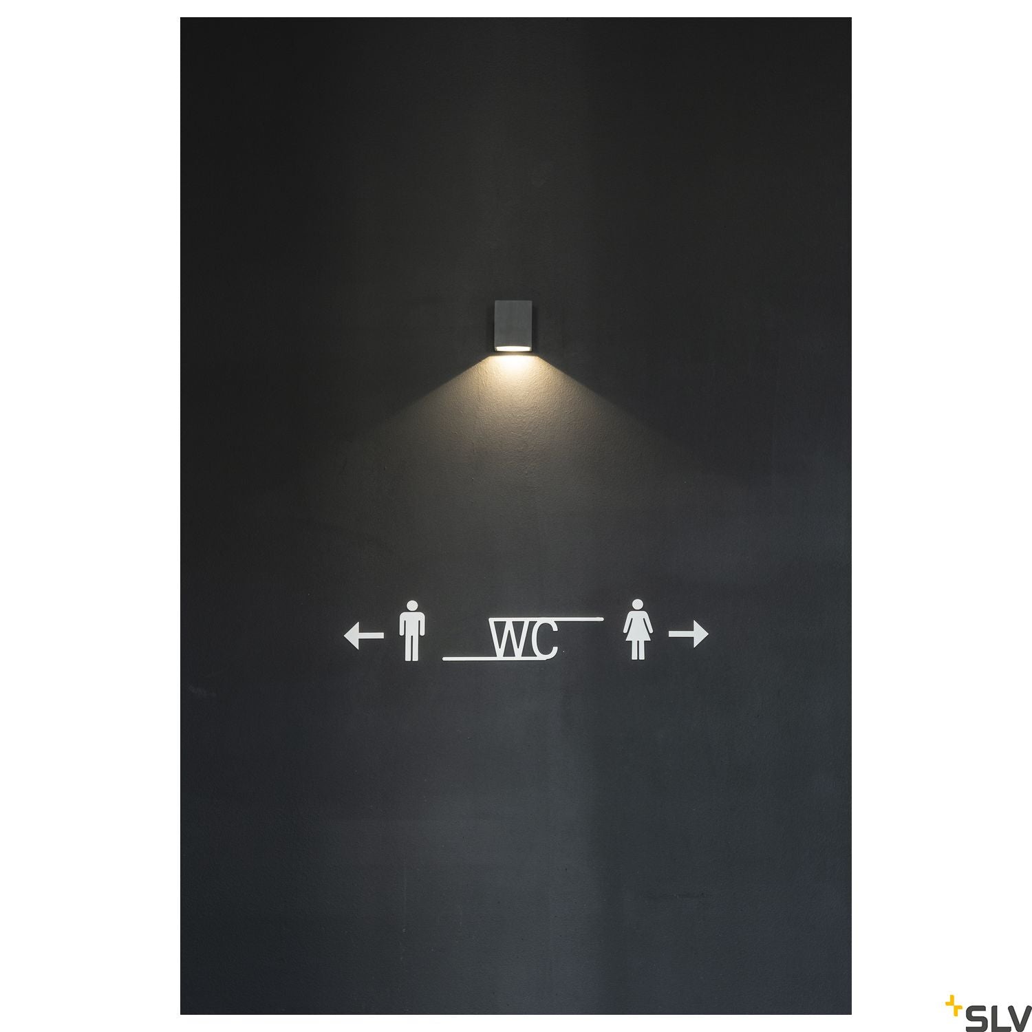 SLV QUAD 1 XL wall light, square, anthracite, 3.2W COB LED, 3000K, IP44 232435